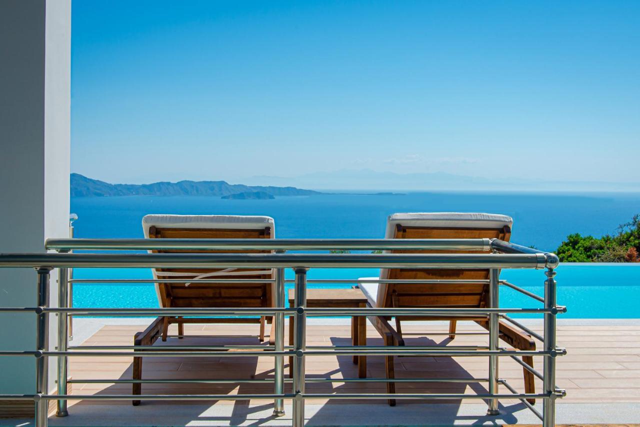 Villa Despina - Marathia View Private Luxury Villa Marathiás エクステリア 写真